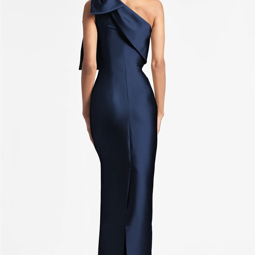 Sachin + Babi Midnight Blue One-Shoulder Gown - Picture 3 of 7